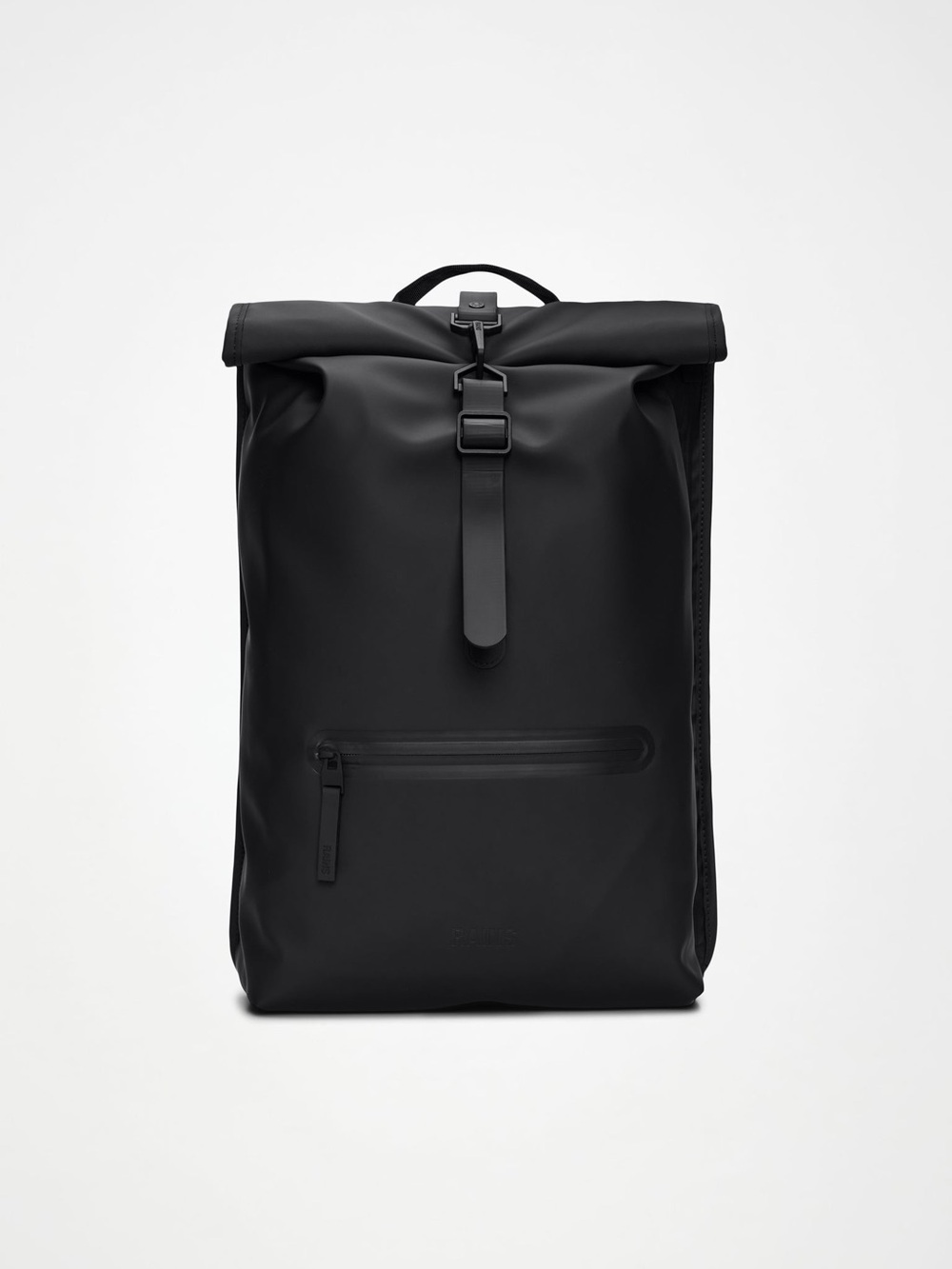 NWT- Rains Black Roll-Top Waterproof Rucksack